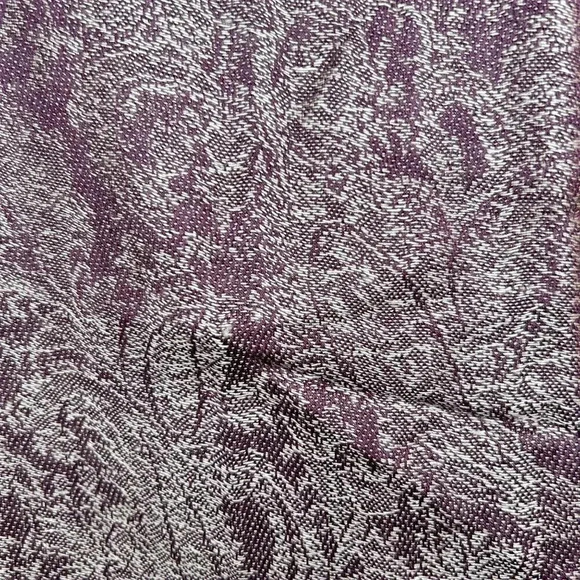 2/$30 Pashmina Style Scarf Shawl Plum Purple Wrap Cover Up OS Fringe Paisley - Picture 6 of 6
